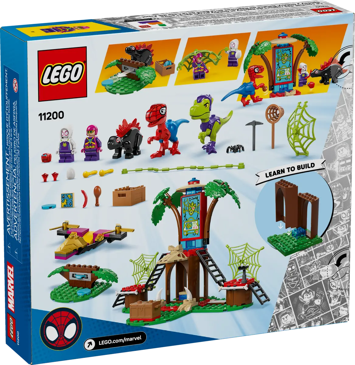 Lego Marvel Spidey and Gobby's Raptor Battle at Tree House HQ - 11200 - Image 10