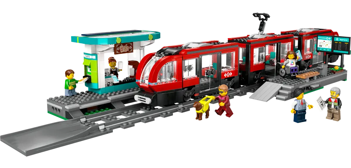 Lego City Downtown Streetcar and Station - 60423 - Image 2