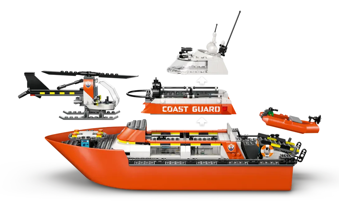 Lego City Coast Guard Rescue Boat & Helicopter - 60504 - Image 3