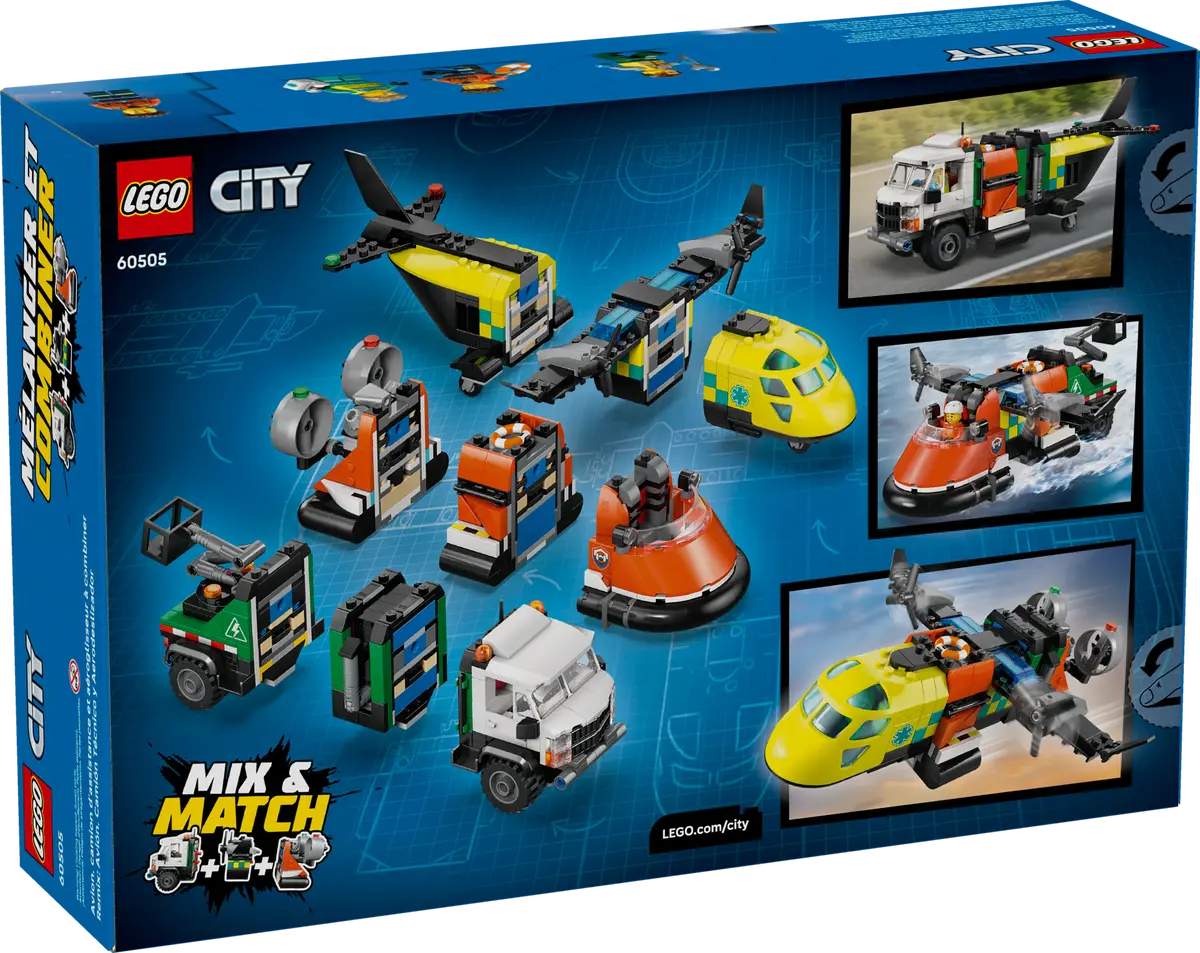 Lego City Airplane, Service Truck & Hovercraft Remix - 60505 - Image 12