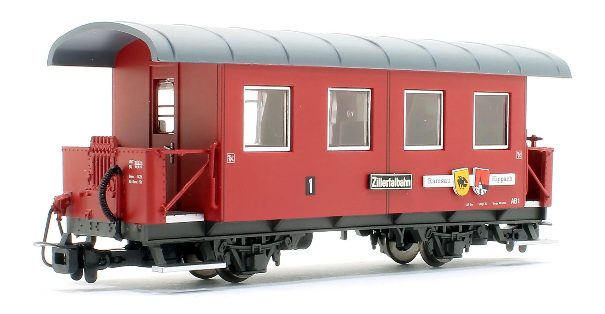 2-axle coach, AB 1, "Ramsau/Hippach", Zillertalbahn, Ep.VI - Image 2