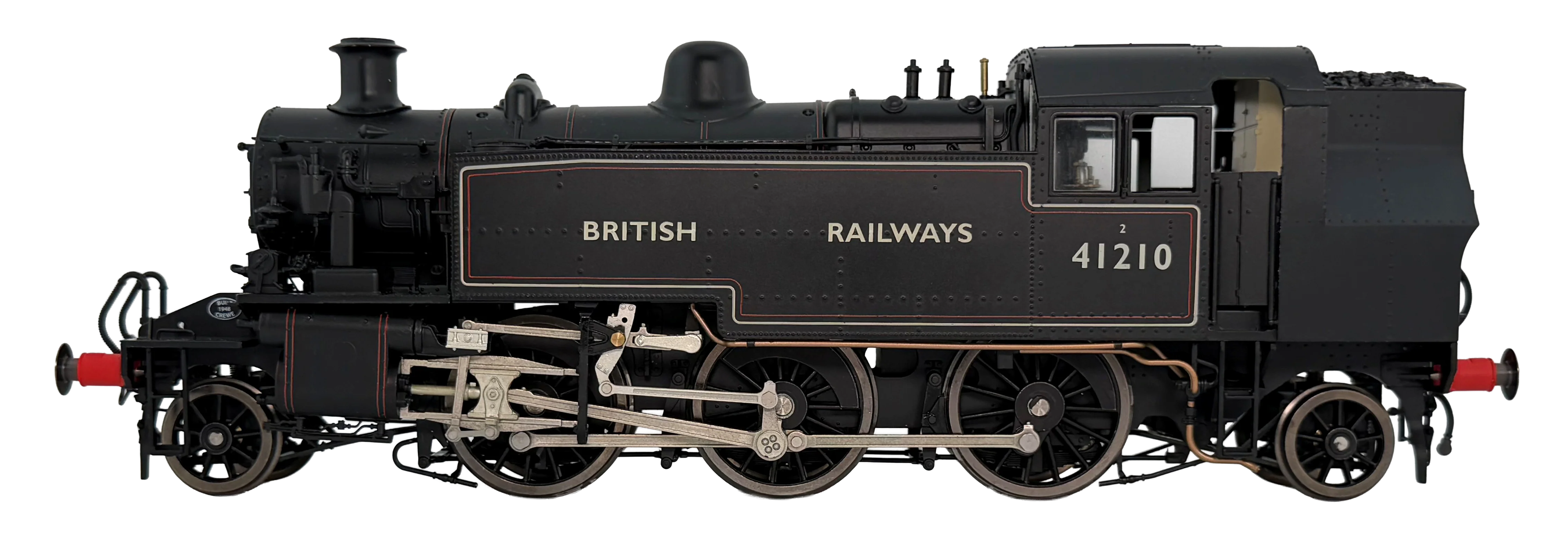 LHT-S-041-002D Ivatt Class 2 2-6-2T 41210 British Railways Lined Black Push Pull Steam Locomotive - DCC Fitted