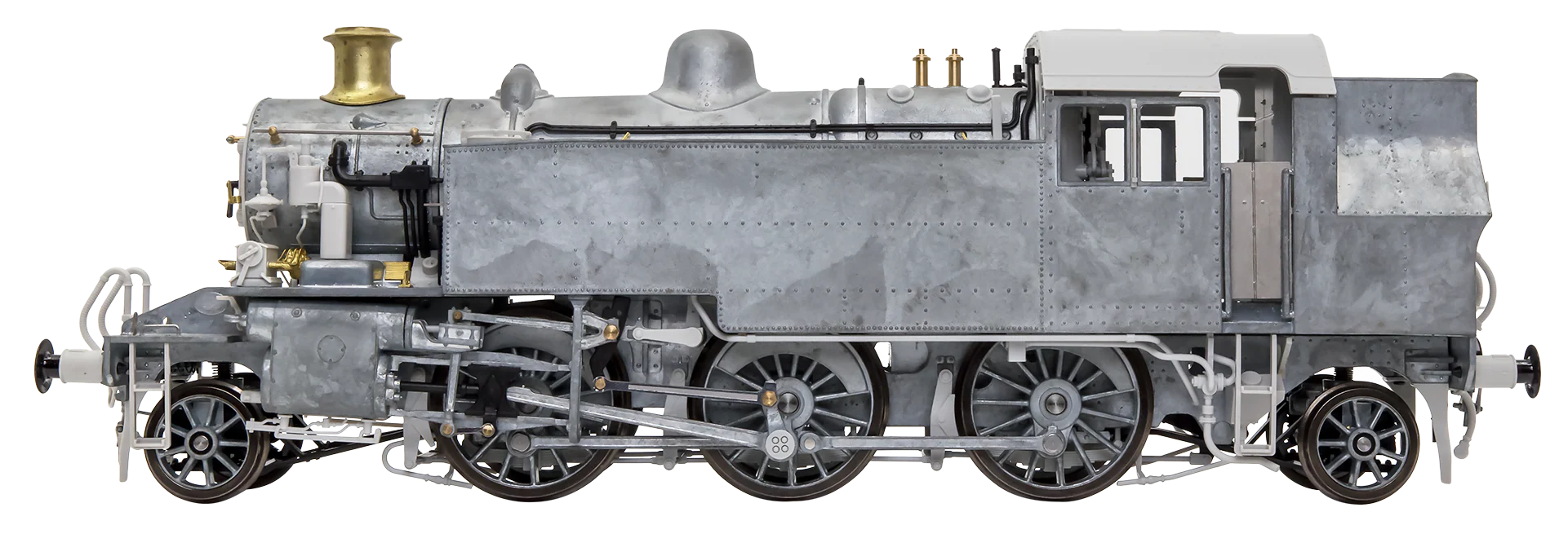 LHT-S-041-003US Ivatt Class 2 2-6-2T BR Lined Black Early Crest Push Pull Unnumbered Steam Locomotive - DCC Sound - Image 3