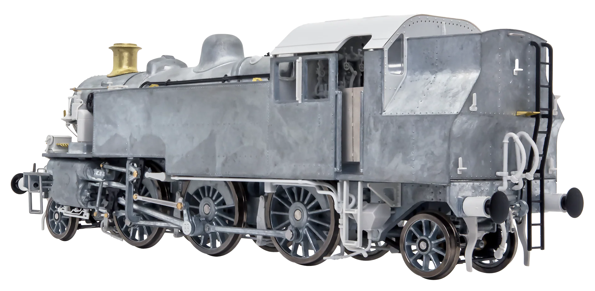 LHT-S-041-003US Ivatt Class 2 2-6-2T BR Lined Black Early Crest Push Pull Unnumbered Steam Locomotive - DCC Sound - Image 5