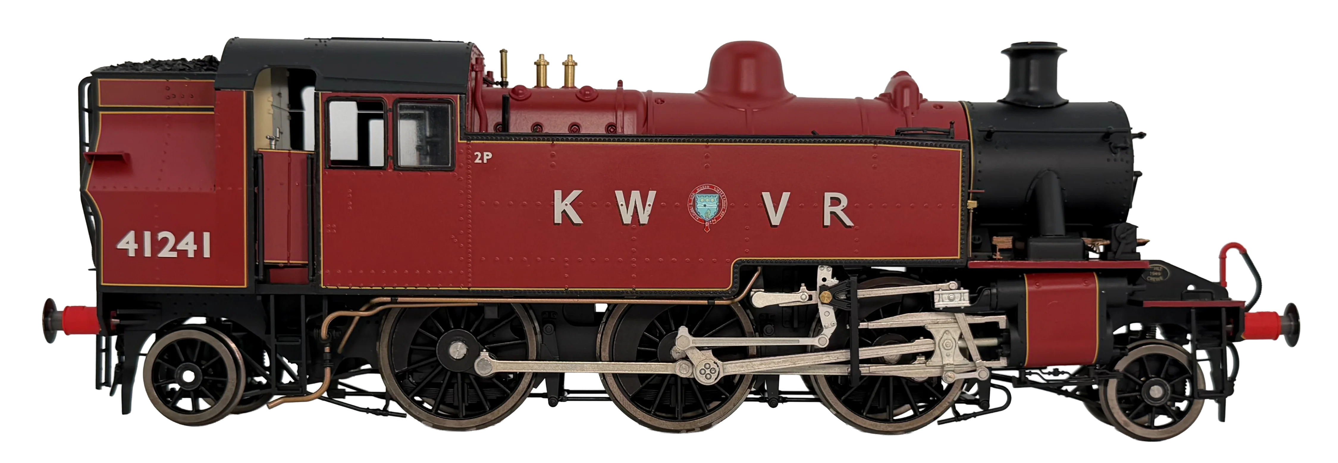 LHT-S-041-008D Ivatt Class 2 2-6-2 2T 41241 KWVR Crimson (As Preserved) Steam Locomotive - DCC Fitted