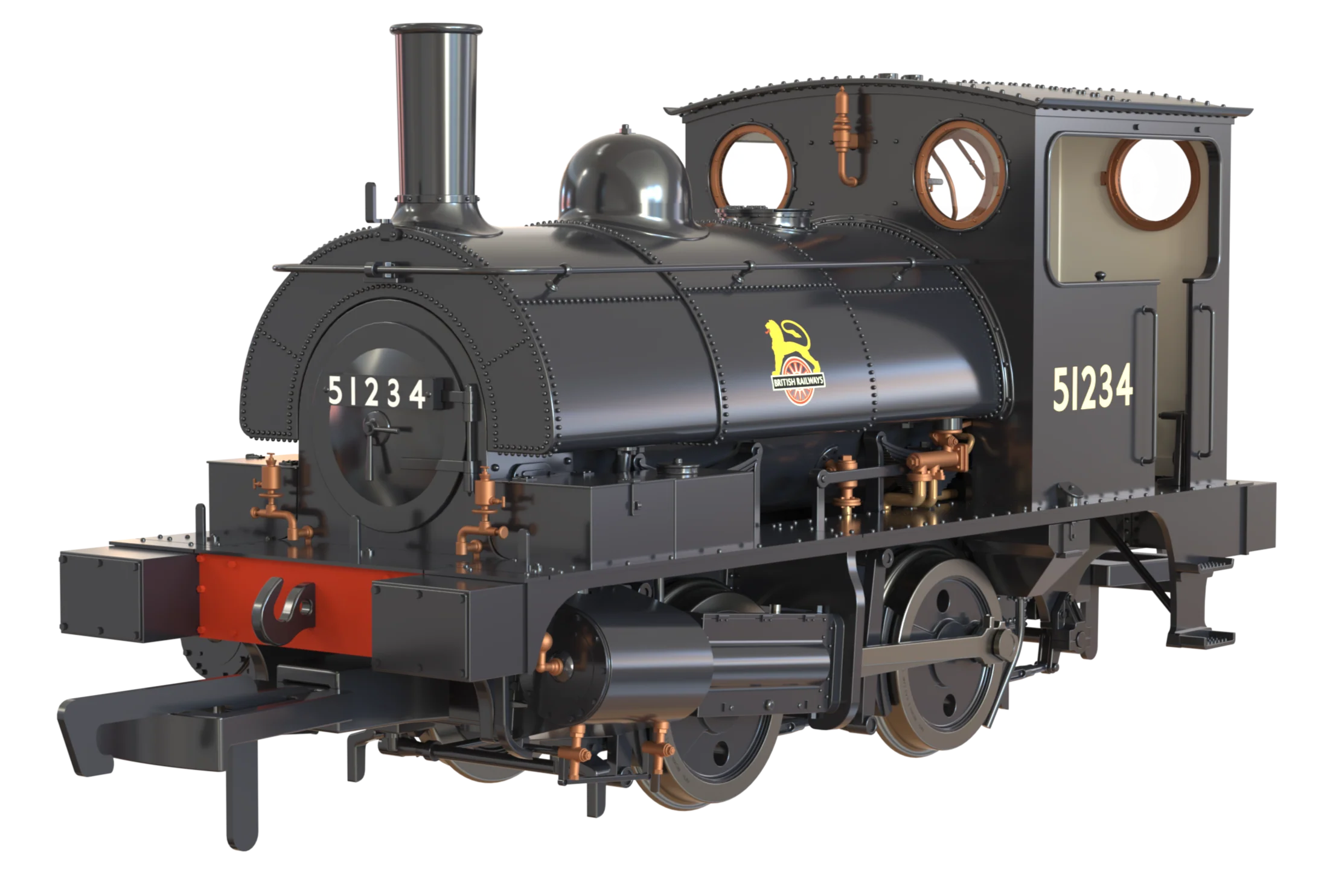 C1025S LYR 'Pug' 0-4-0ST 51234 BR Black Early Emblems Steam Locomotive - DCC Sound
