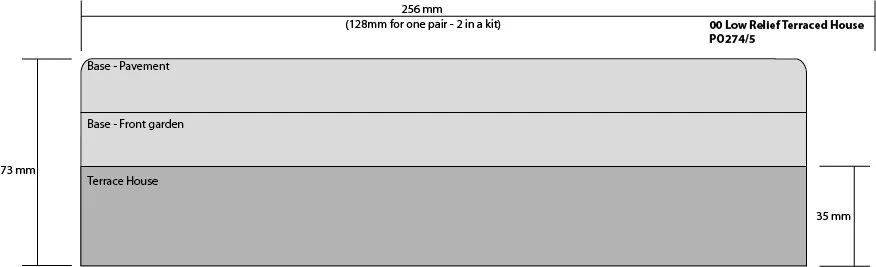 Low Relief Terraced House Fronts Kit - Stone - Image 2