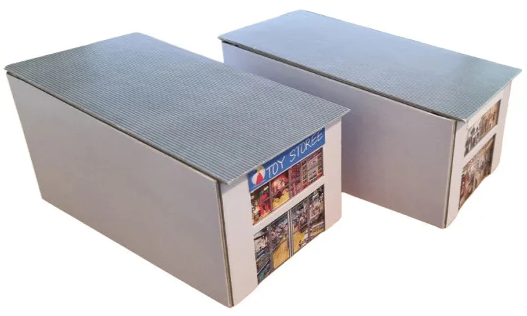 1:76 Scale Modern Retail Units Model Card Kit (Pack of 2) - Image 3