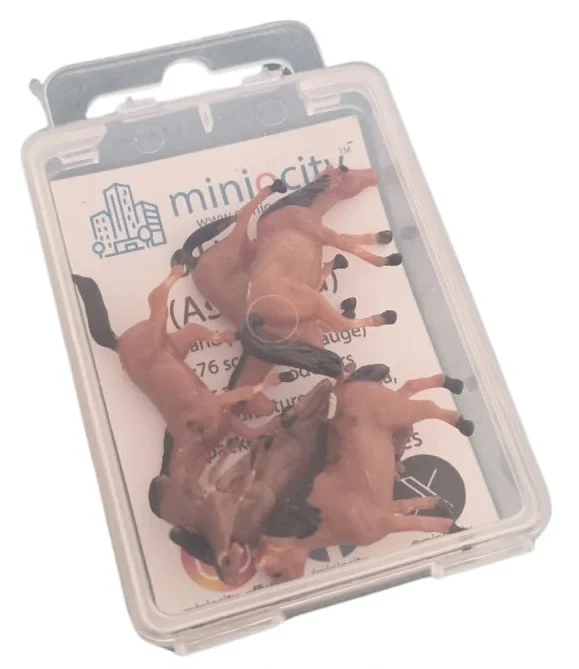 1:76 Scale Horses Figures (Pack of 6) - Image 2