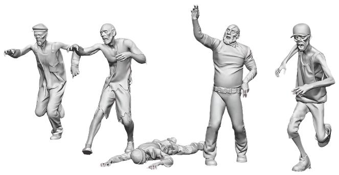 0240-043 O Gauge - Halloween Zombie Pack 1