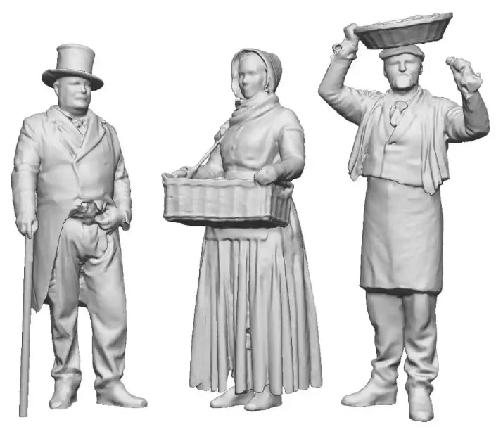 0351-148 N Gauge Town and Country - Street Sellers