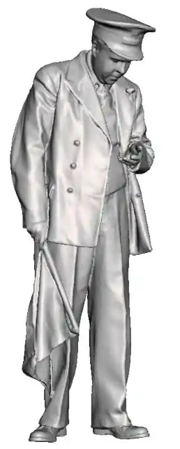 N Gauge - Railway & Lineside - 1948-1968 British Railways - Passenger Guard with flag