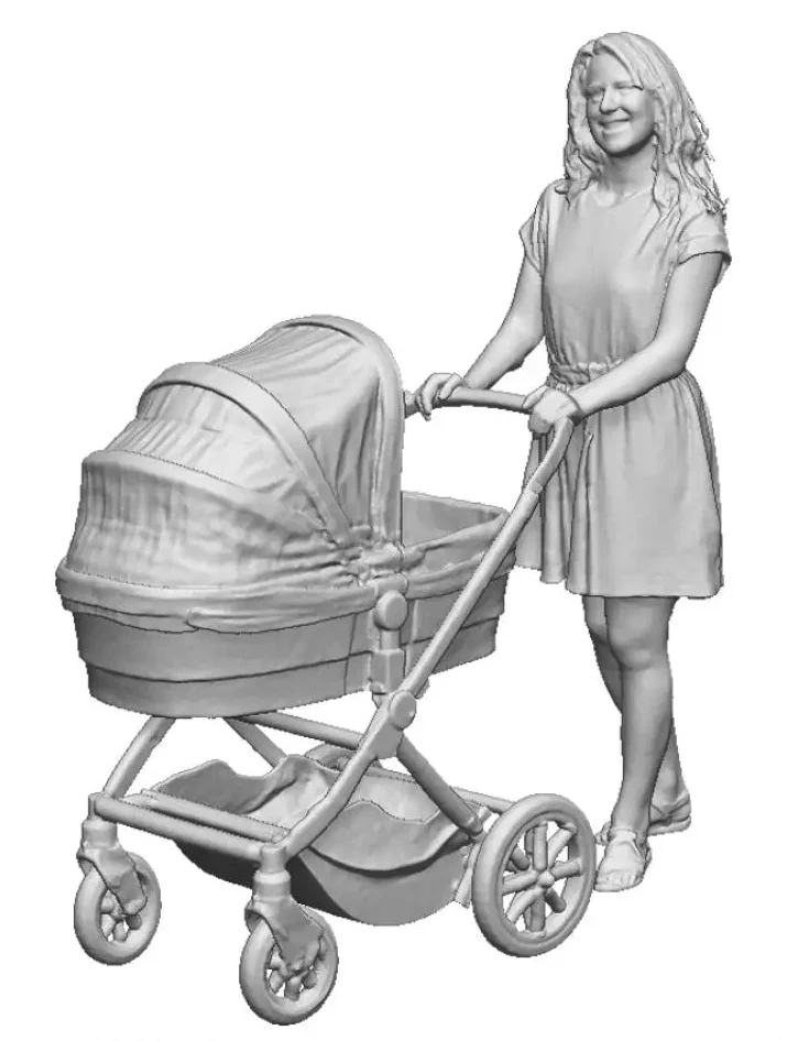 N Gauge Town and Country - Woman With Push Chair