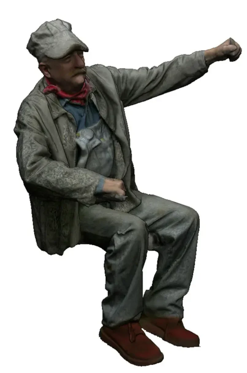 TT:120 Gauge - North American - Seated Engineer using Throttle - Left Hand Raised - Image 2