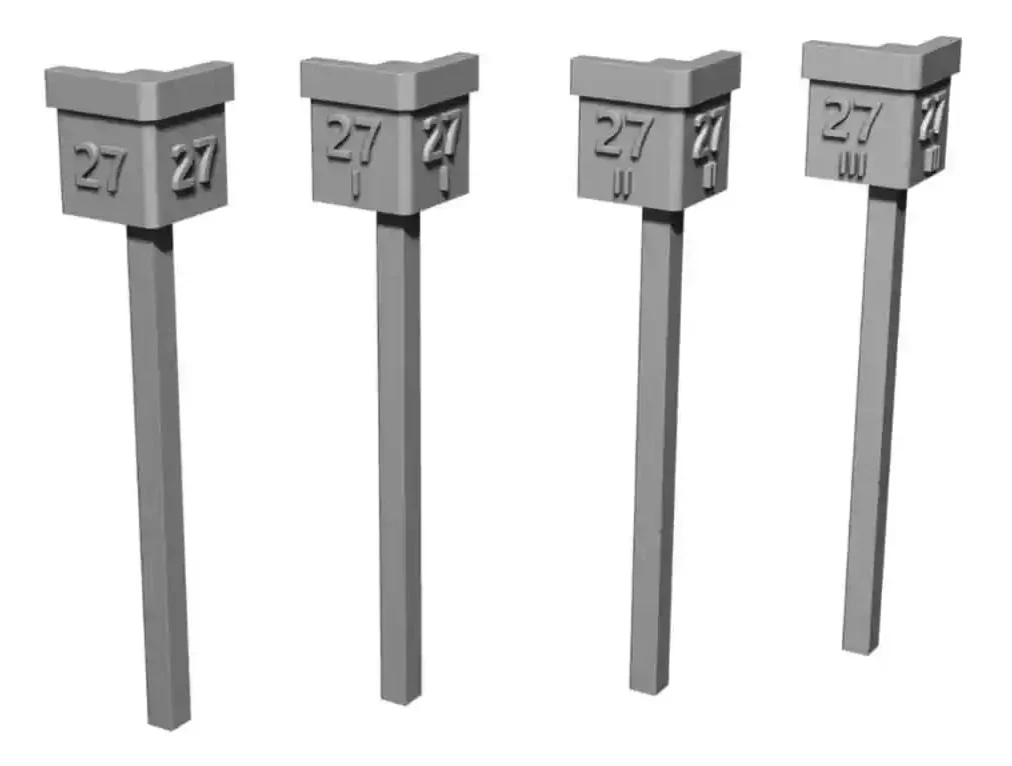 2625-076 OO Gauge SR Mileposts (x24)