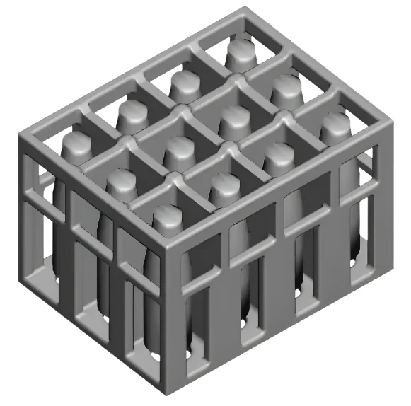 O Gauge Work and Industry Platform Accessories - Milk Crate with Bottles - Pack of 2