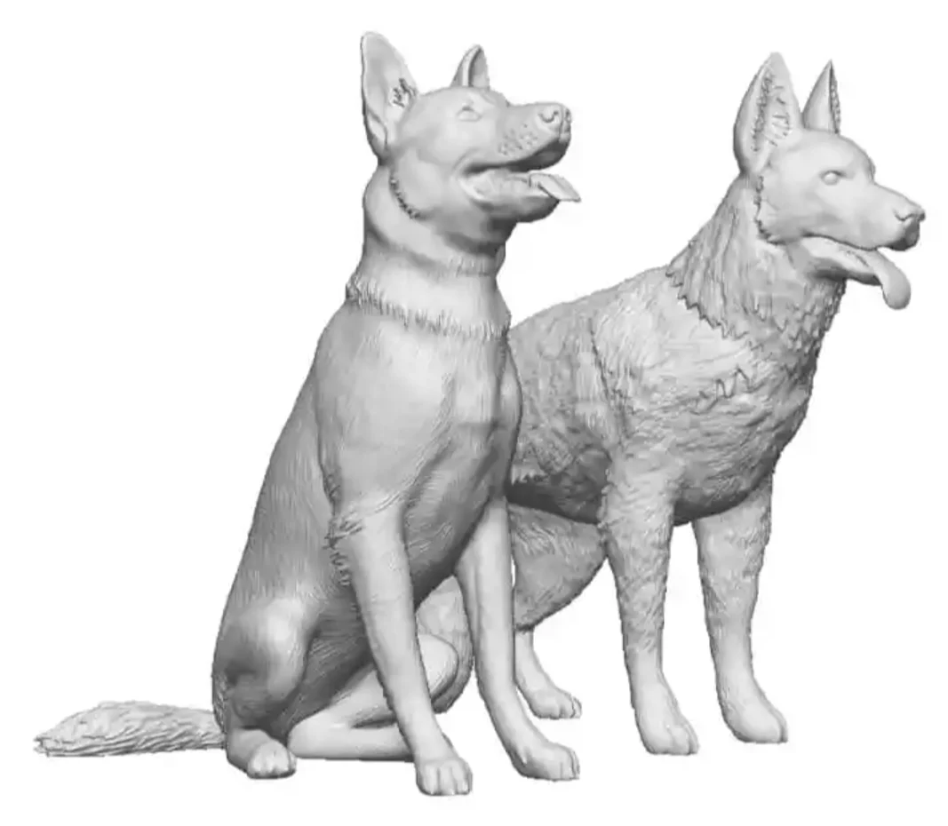 O Gauge - Pets, Wildlife & Livestock - German Shepherds x2