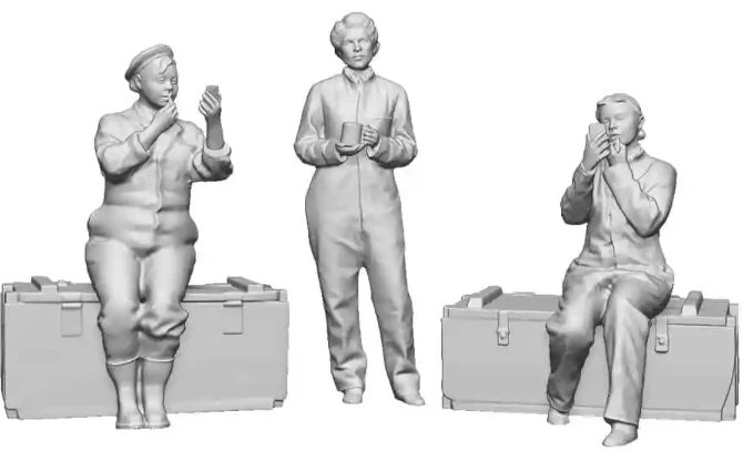 1:72 Scale RAF Through the Ages - World War Two - WAAFs at rest
