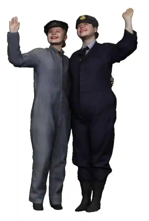 1:32 Scale RAF Through the Ages - World War Two - WAAFs Waving - Image 2
