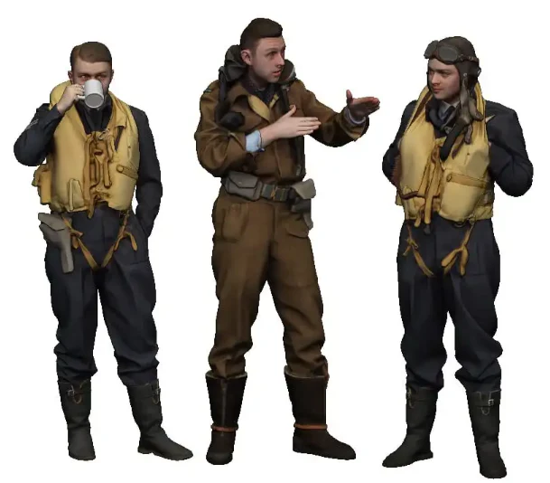 1:32 Scale RAF Through the Ages - World War Two - RAF 2TAF Pilots in Conversation - Image 2