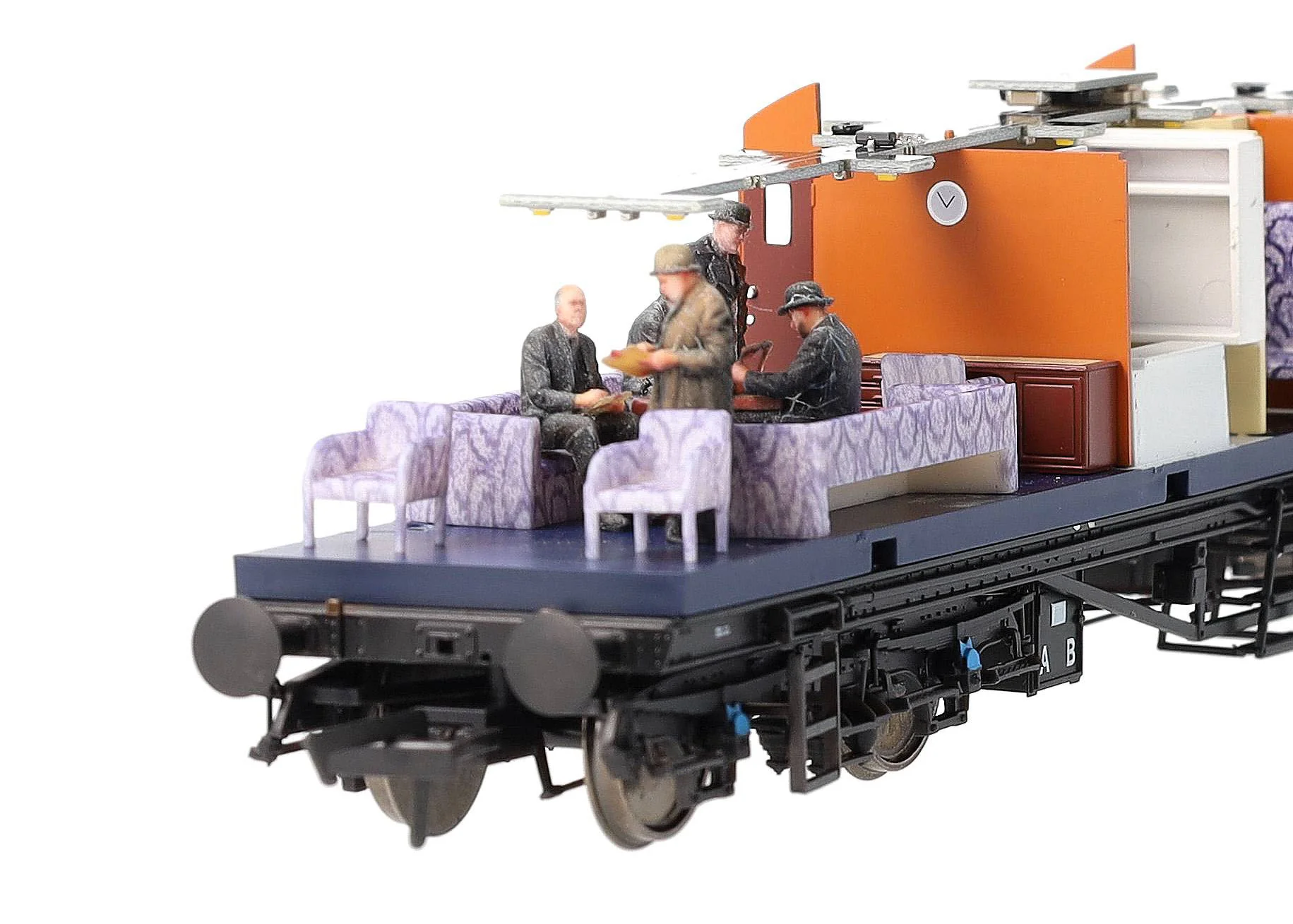 80500-076C 1:76 Scale Exclusive Black Label BR Steam Era Q13 Inspection Saloon Engineers - Full Colour 3D Print - Image 5