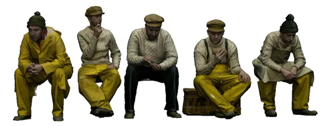 9022-043 O Gauge 1948-1968 British Railways - Seated Crew Bundle - Image 2