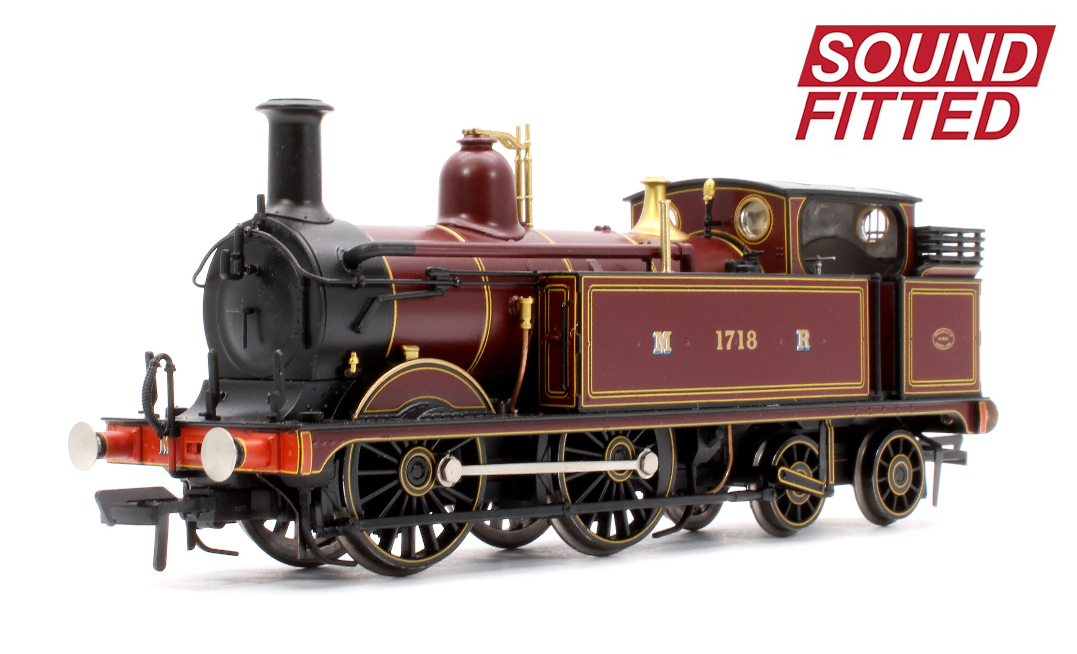 31-740BSF MR 1532 Tank 1718 Midland Railway Crimson Lake Steam Locomotive - DCC Sound