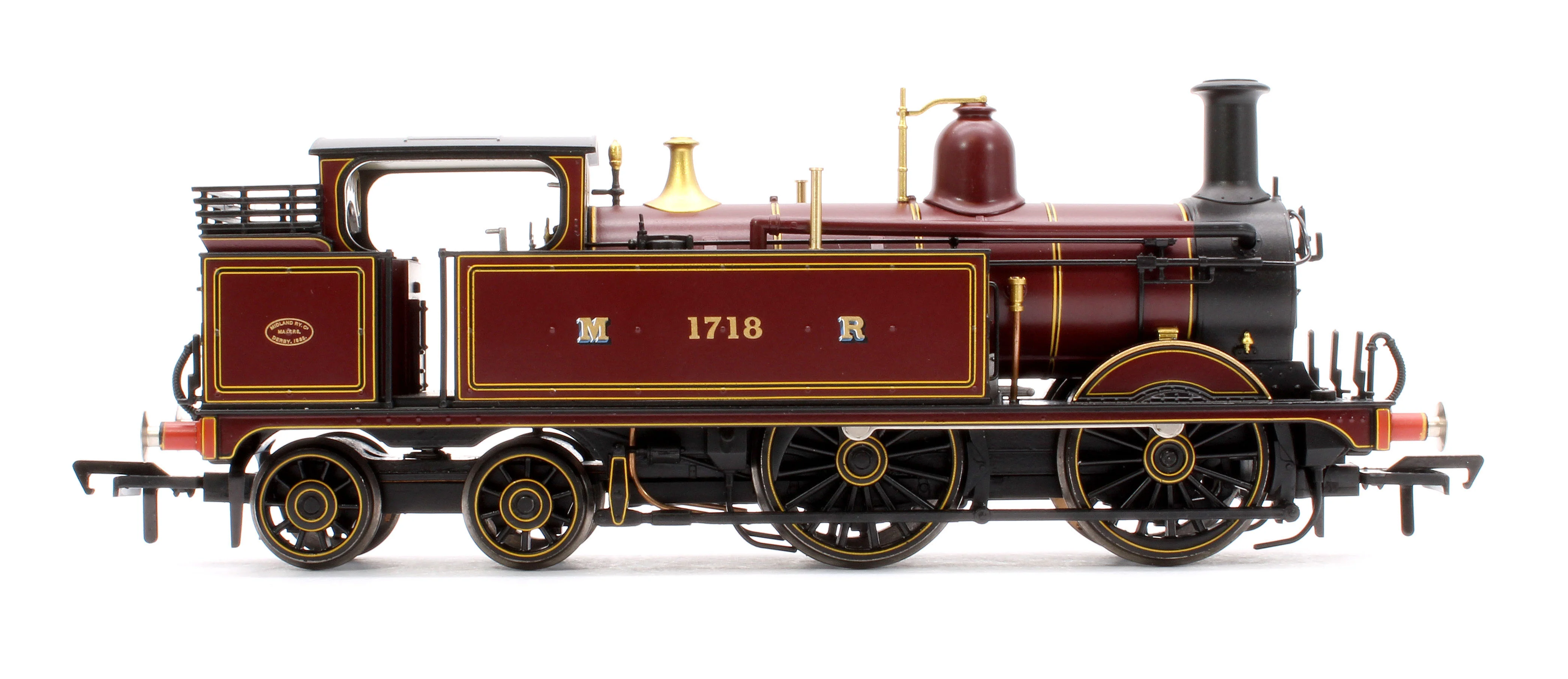 31-740BSF MR 1532 Tank 1718 Midland Railway Crimson Lake Steam Locomotive - DCC Sound - Image 6