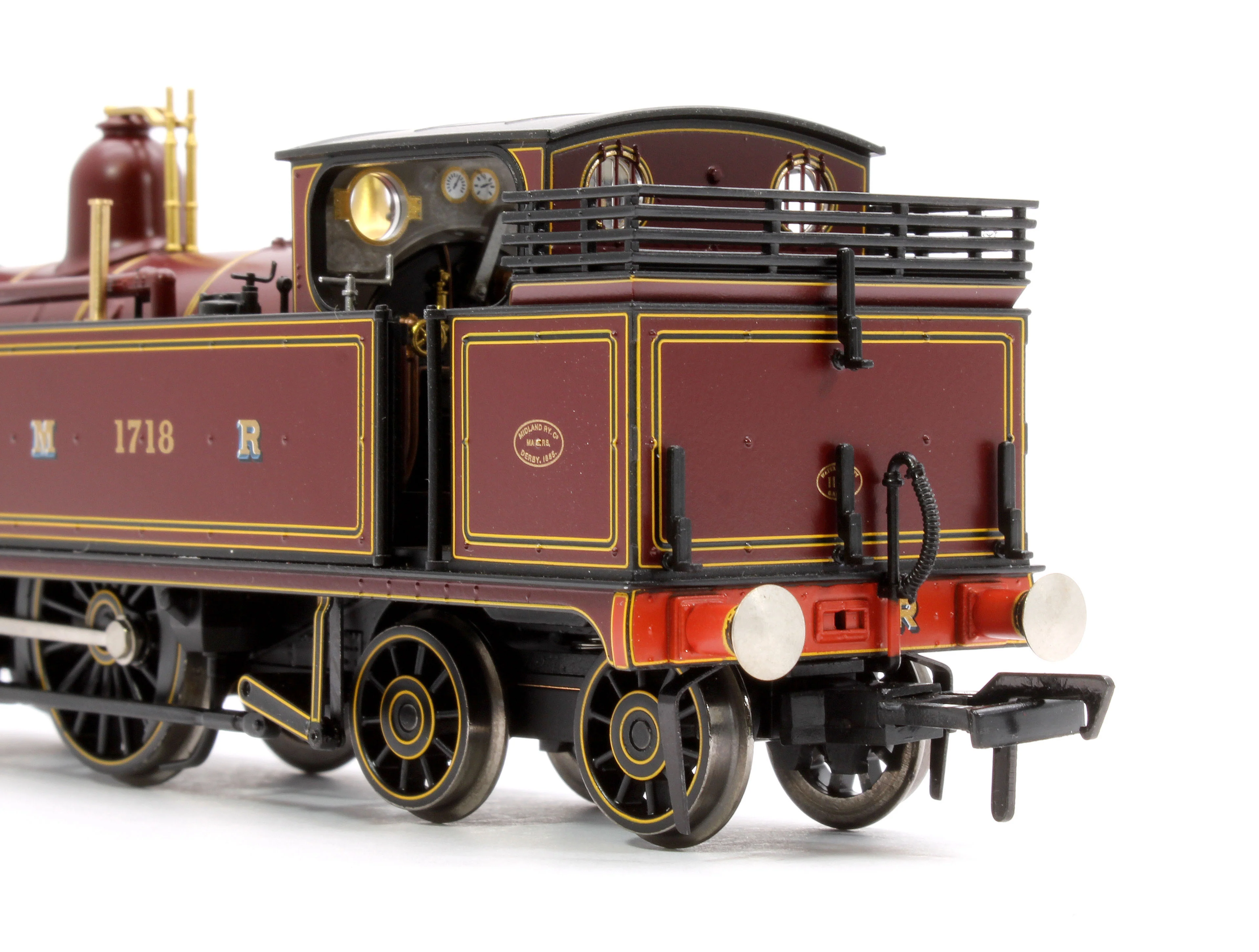 31-740BSF MR 1532 Tank 1718 Midland Railway Crimson Lake Steam Locomotive - DCC Sound - Image 8