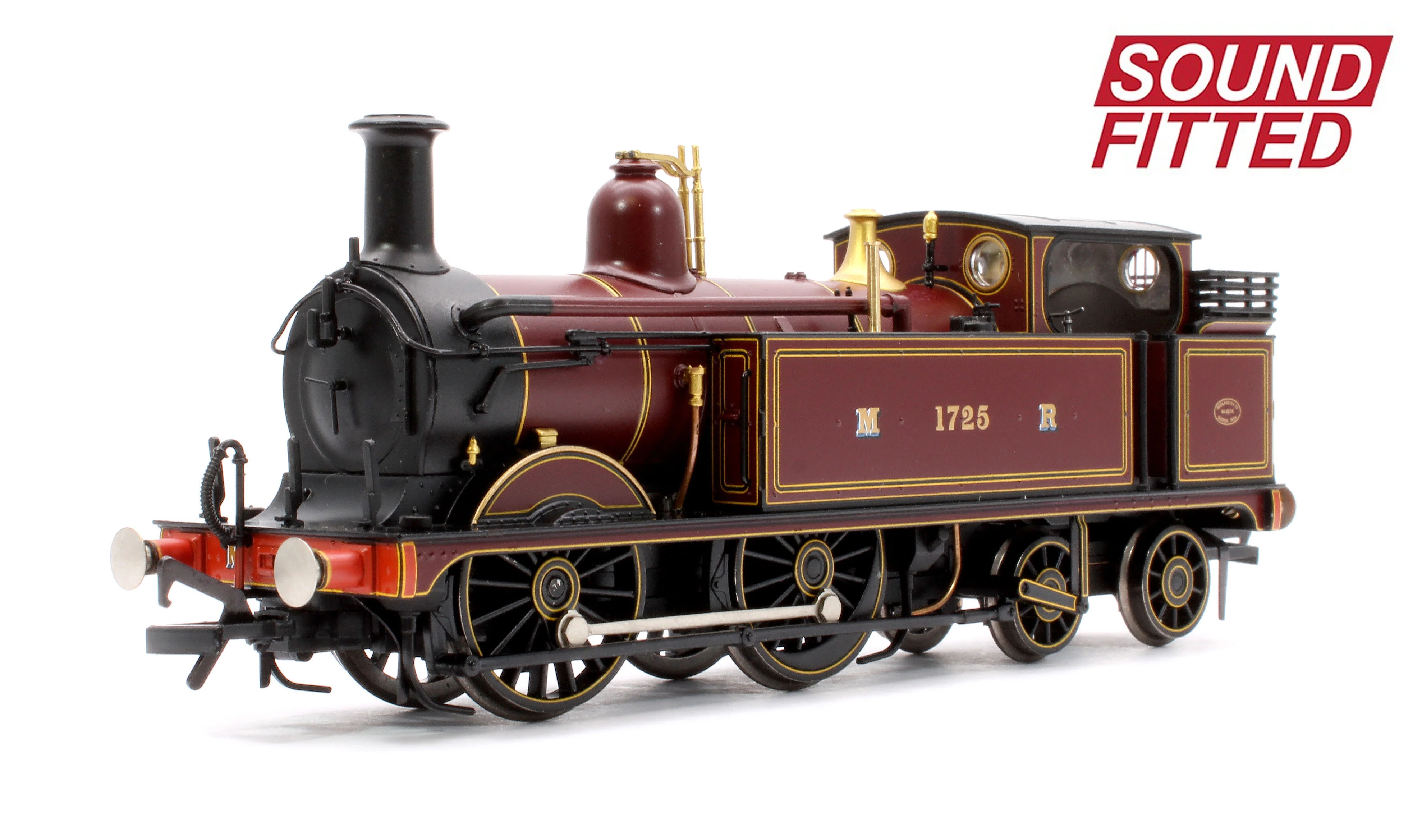 31-740ASF MR 1532 Tank 1725 Midland Railway Crimson Lake Steam Locomotive - DCC Sound