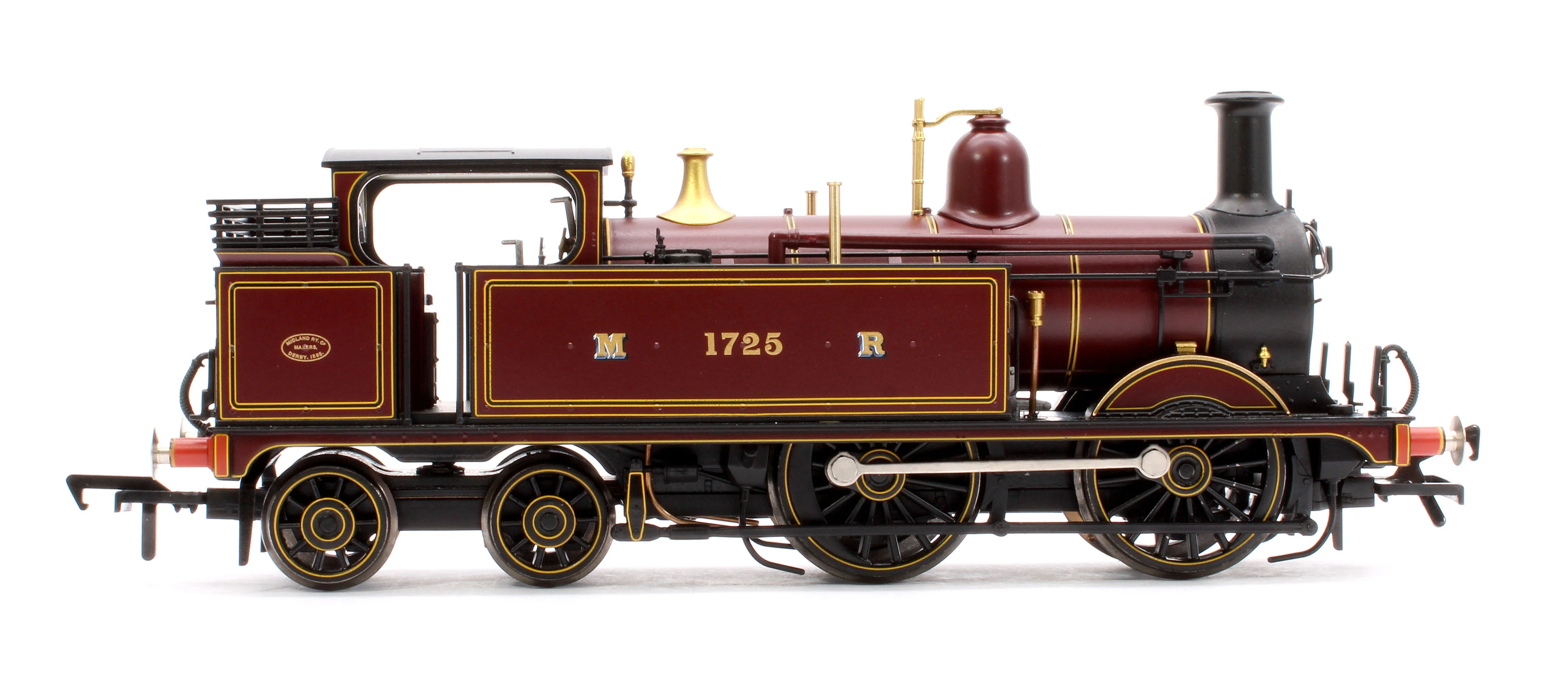 31-740ASF MR 1532 Tank 1725 Midland Railway Crimson Lake Steam Locomotive - DCC Sound - Image 6