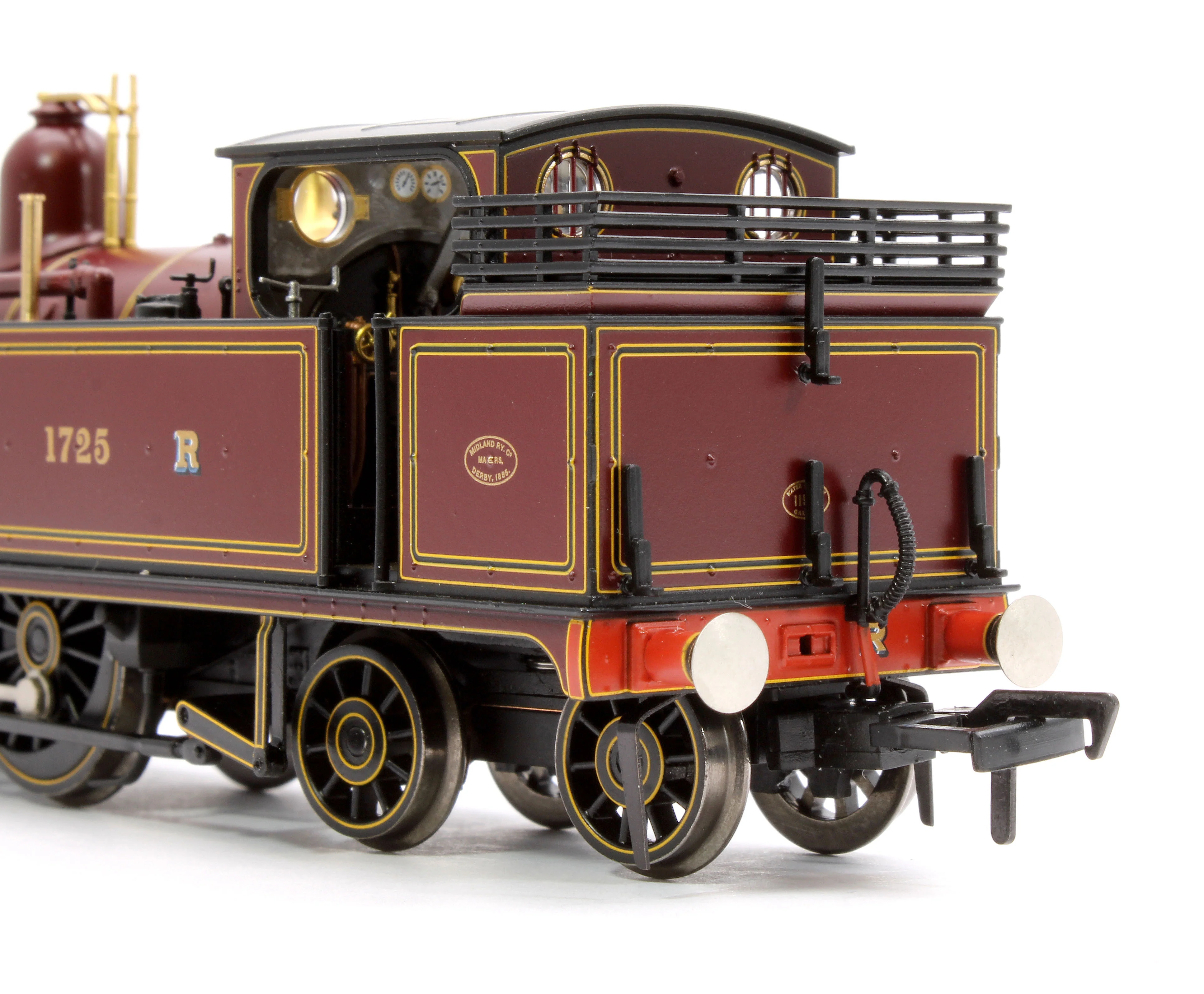 31-740ASF MR 1532 Tank 1725 Midland Railway Crimson Lake Steam Locomotive - DCC Sound - Image 8
