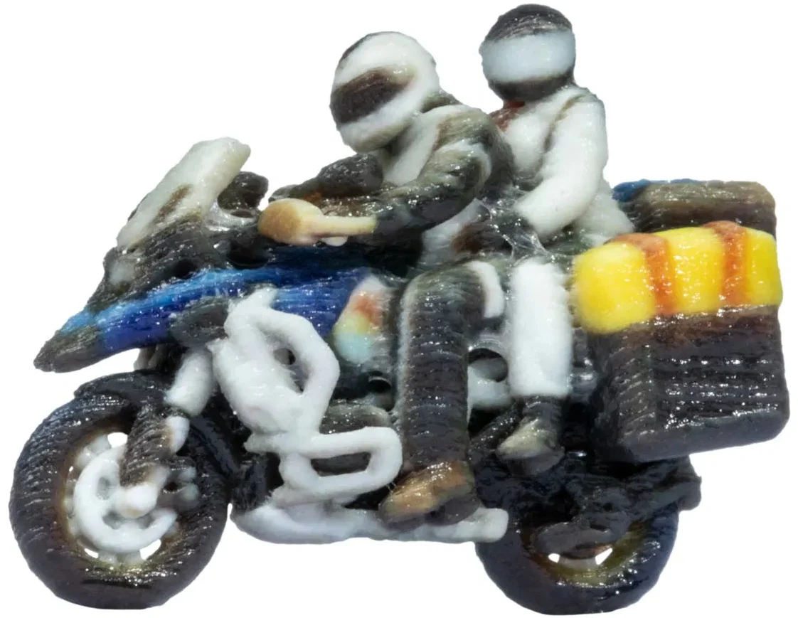 Touring Motorbike with Pillion Ridden 3D Master Figure