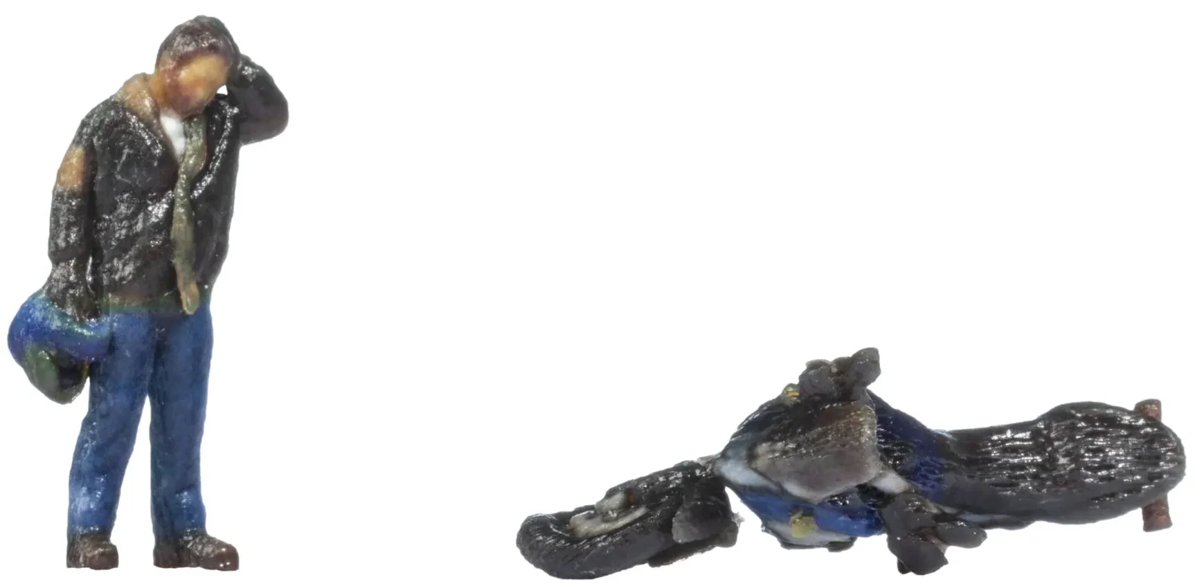Motorbike Accident 3D Master Figure