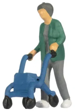 Senior Citizens w/Walking Frames (5) Figure Set - Image 4