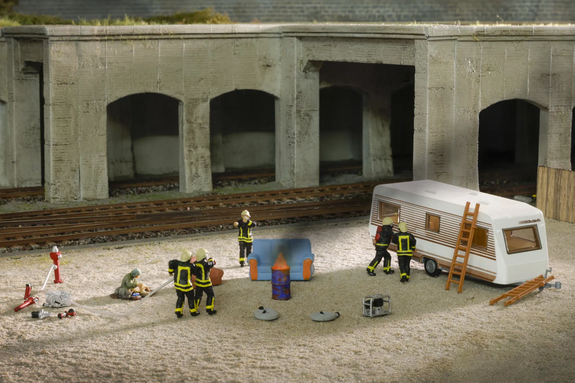 Fire Brigade Operation Themed Figure Set