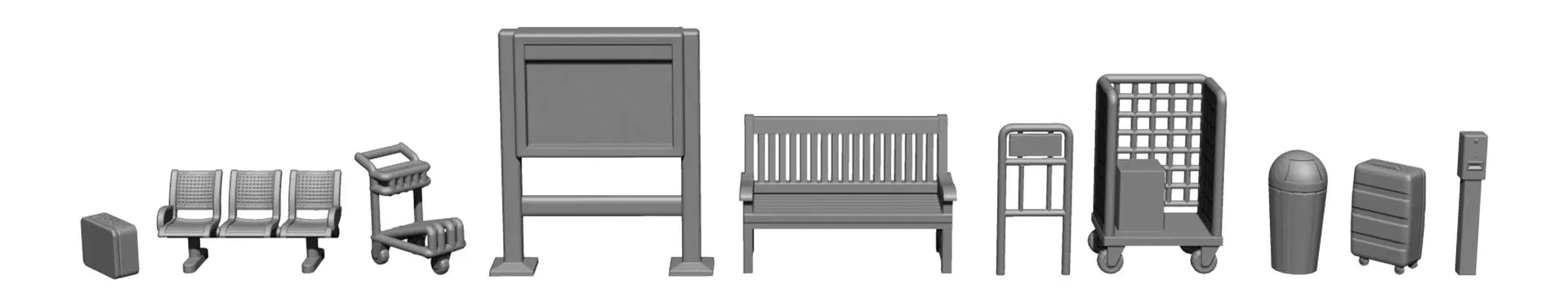 Station & Platform 3D Set (Pre-Built)