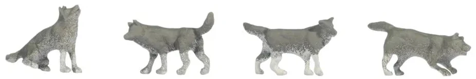 Bears (2) Wolves (4) & Stag (1) Figure Set - HO/OO Scale - Image 2