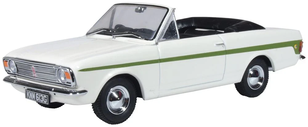 43CCC002 Ford Cortina MkII Crayford Convertible Ermine White/Green