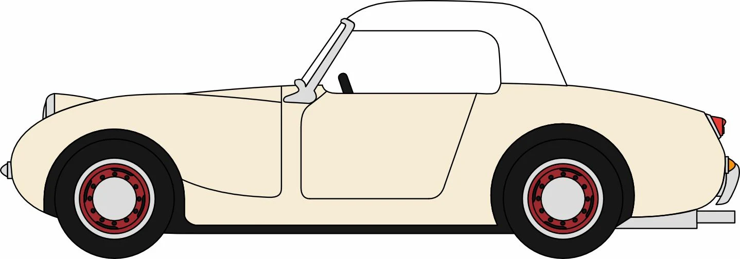 Austin Healey Frogeye Sprite Old English White