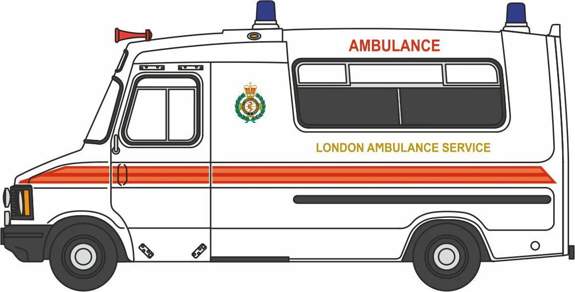 76HAN002 Bedford CF Hanlon Ambulance London Ambulance Service (OFAH)