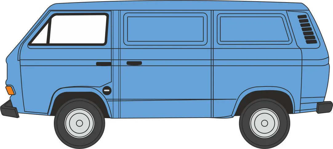 VW T25 Van Medium Blue