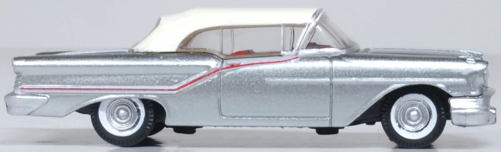 1957 Oldsmobile 88 Convertible (Closed) Gray/Red/White - Image 4