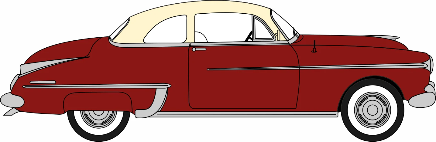 1950 Oldsmobile Rocket 88 Coupe Chariot Red/Canto Cream - Image 3