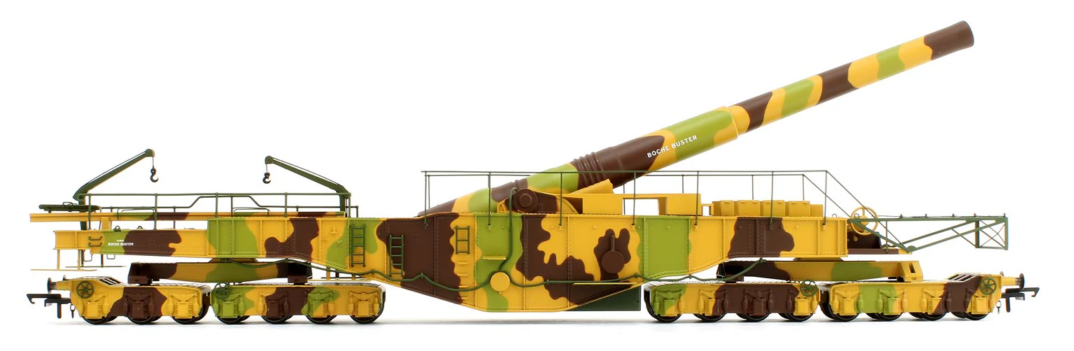 Pre-Owned Rail Gun Pack - WWI Boche Buster Camouflage Railgun with ROD 2330 Khaki 0-6-0 Dean Goods Locomotive - DCC Fitted - Image 6