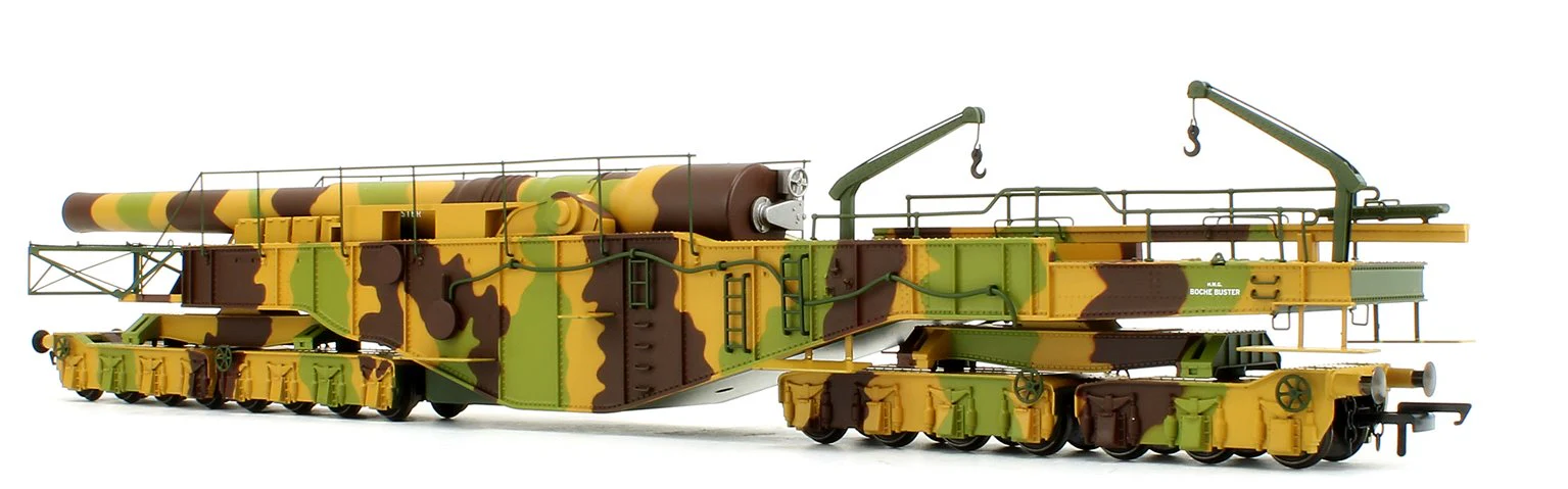 Pre-Owned Rail Gun Pack - WWI Boche Buster Camouflage Railgun with ROD 2330 Khaki 0-6-0 Dean Goods Locomotive - DCC Fitted - Image 8