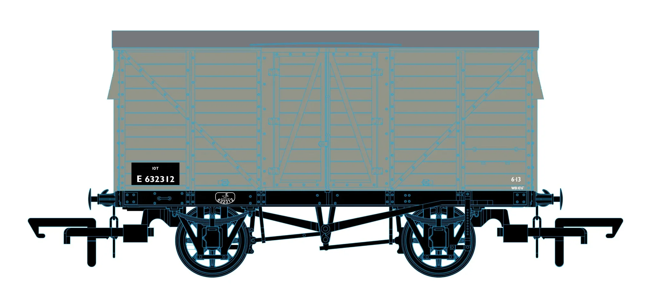 GER 10t Covered Van BR E632312