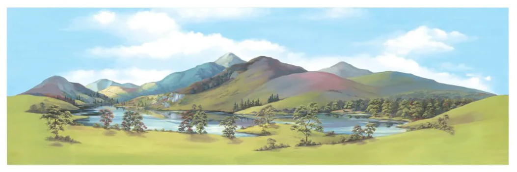 SK11 Large Mountain Lake Backscene