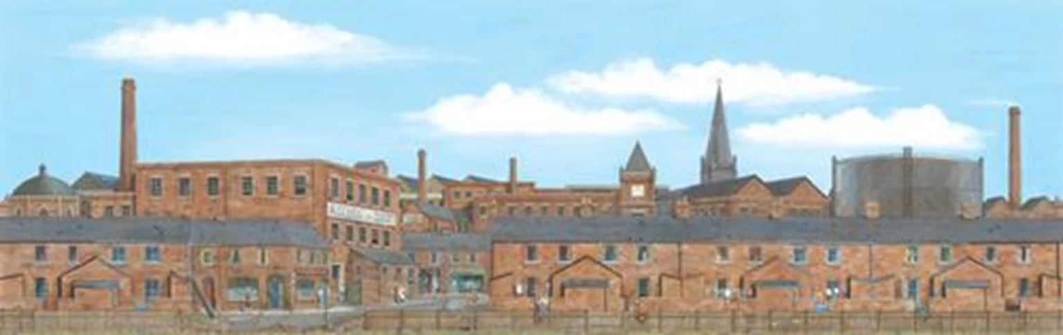 SK25 Old Industrial Town Centre 228x736mm Scenic Background