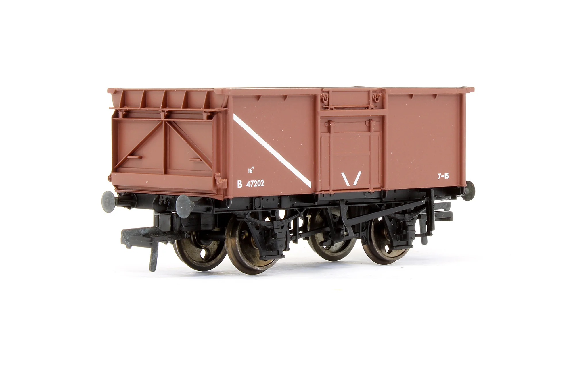 Pre-Owned 37-226C 16 Ton Steel Mineral Wagon BR Bauxite With Top Flap Doors 'B 47202' - Image 2